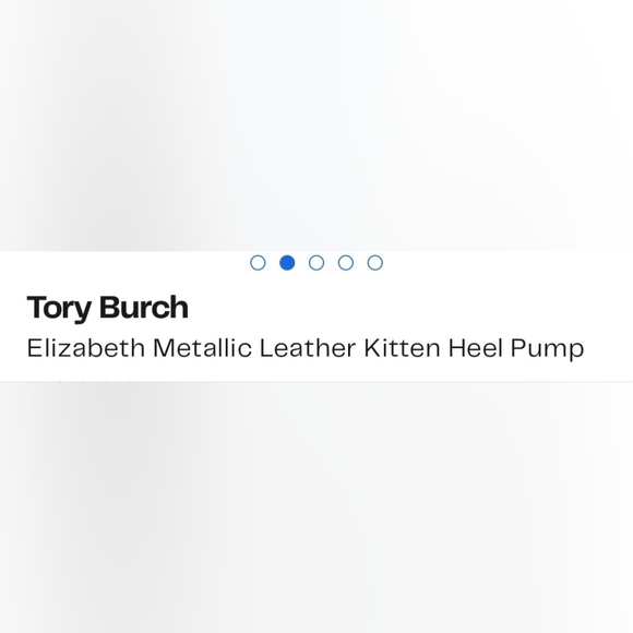 Tory Burch Elizabeth Metallic Leather Kitten Heel Pump Gold - Picture 4 of 6